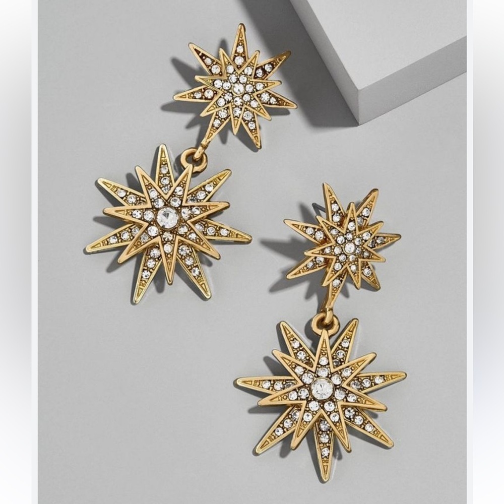 BaubleBar Gold Starburst Earrings